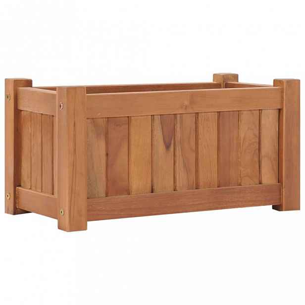 Vyvýšený záhon teakové dřevo Dekorhome 50x25x25 cm