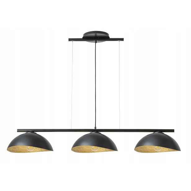 Závěsná lampa Sigma Lighting Solar 3xE27 Černá-Zlatá Design