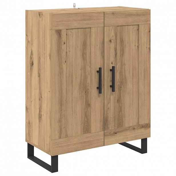 vidaXL Servírovací skříň Artisanový dub 69,5 x 34 x 90 cm