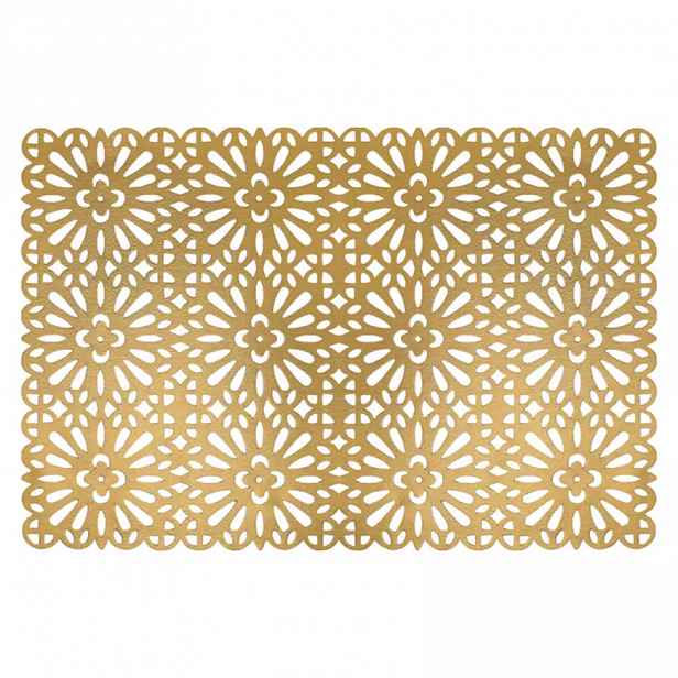 Podložka 30x45cm Pvc/Ps Hranatá Zlatá 37091 Glamour