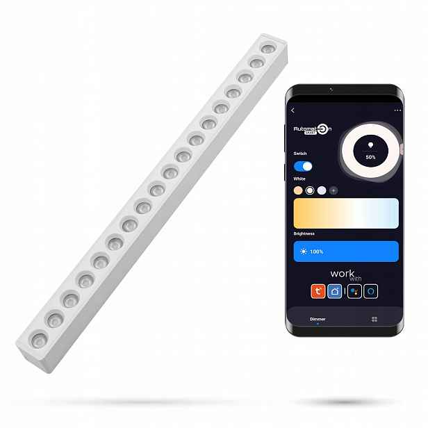 Reflektor Zigbee Grille 18W S18 Slimtrack FiberFLEX 48VDC stmívatelný bílý