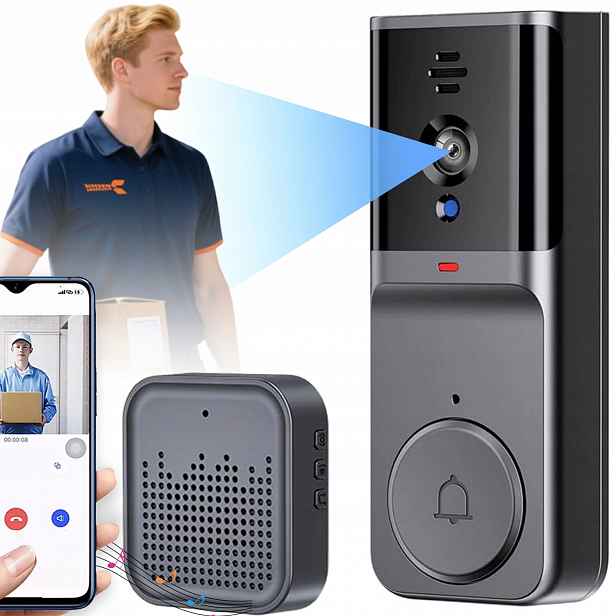 Videodomofon Wifi Domofon Full Hd Zvonek Tuya Vestavěný 2.4G 1000mAh