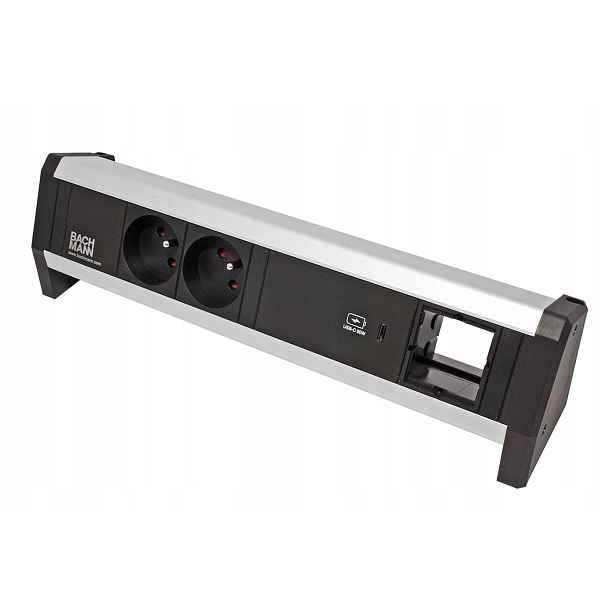 Bachmann Systém Desk 1, 2x zásuvka Cz, zdroj 60W (usb C) (902.0876)