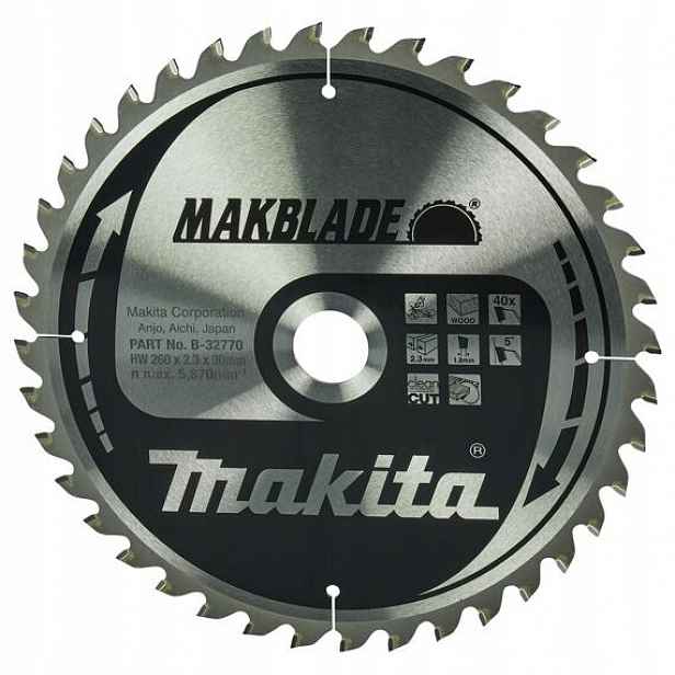 Makita B-32770 pilový kotouč 260mm*30mm 40Z (old=B-08981)