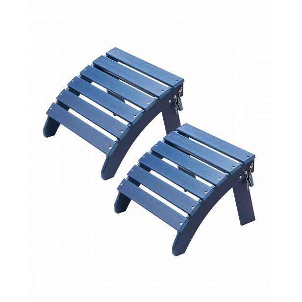 Podnožka Adirondack Skládací zahradní stolička Hdpe 47,5x48x35 cm Sada 2 kusů