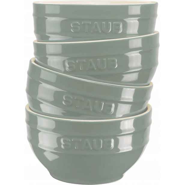 Staub Serving Sada 4 keramických misek 12 cm eukalyptus