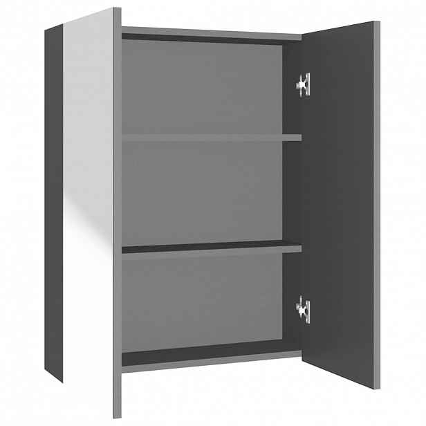 vidaXL Koupelnová skříňka se zrcadlem 60 x 15 x 75 cm MDF antracitová