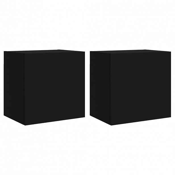 vidaXL Nástěnné TV skříňky 2 ks černé 40,5x30x40 cm kompozitní dřevo