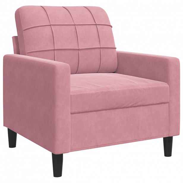 vidaXL Křeslo růžové 60 cm samet
