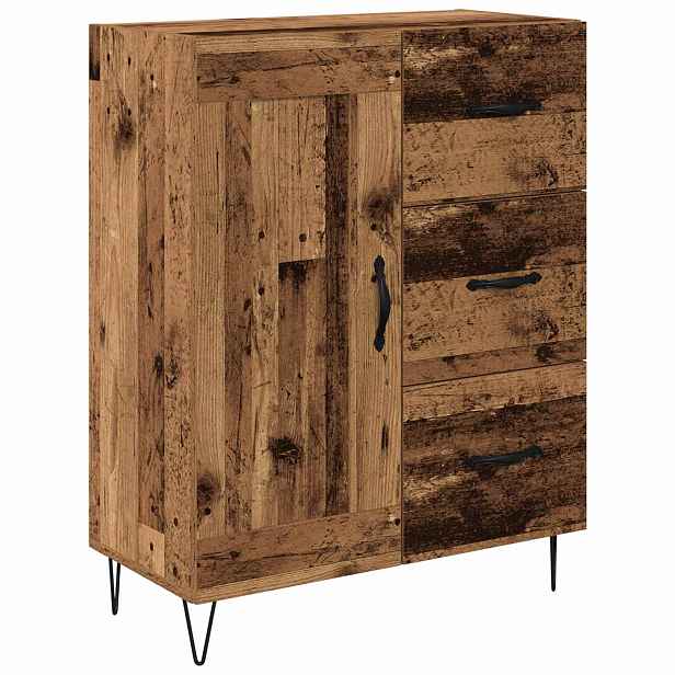 vidaXL Servírovací skříň se zásuvkou Staré dřevo 69,5 x 34 x 90 cm