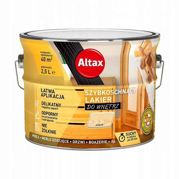 Altax Interiérový Lak 2,5 L, Bezbarvý Lesk