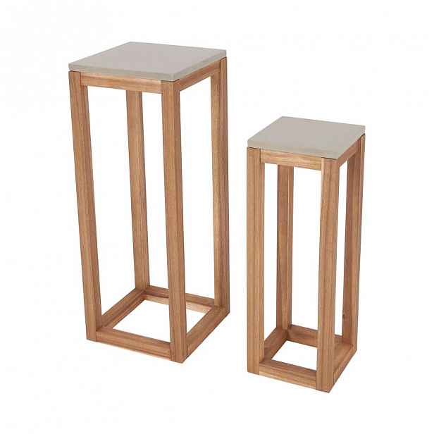 Butlers CONCRETE Stoličky s betonovou deskou set 2 ks