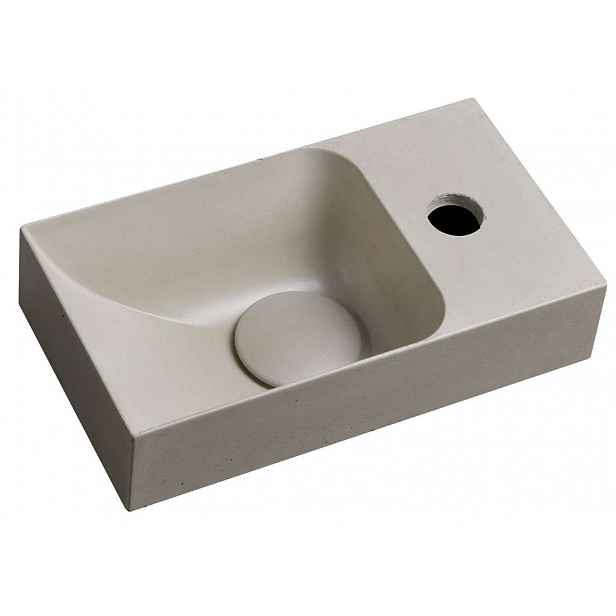 Sapho Small - Umývátko, 31x17 cm, bez přepadu, otvor pro baterii vpravo, písková PK30514