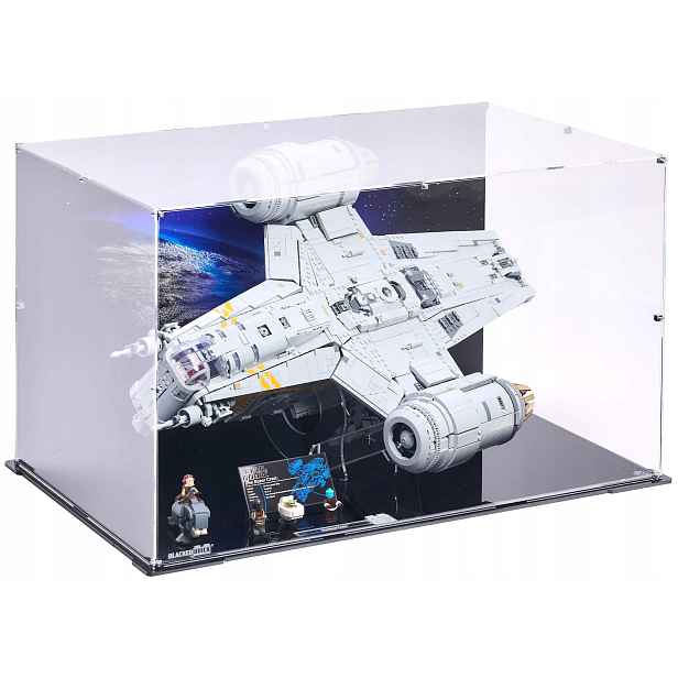 Vitrína s pozadím Blacked Brick pro Lego Star Wars 75331 Pilový kotouč