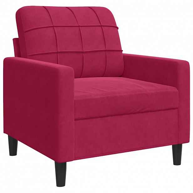 vidaXL Křeslo vínové 60 cm samet