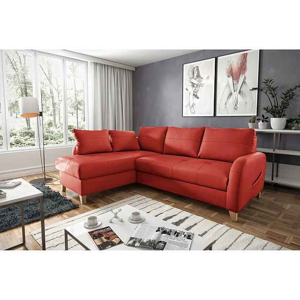 Livetastic ROHOVÁ SEDAČKA, textil, kůže, červená