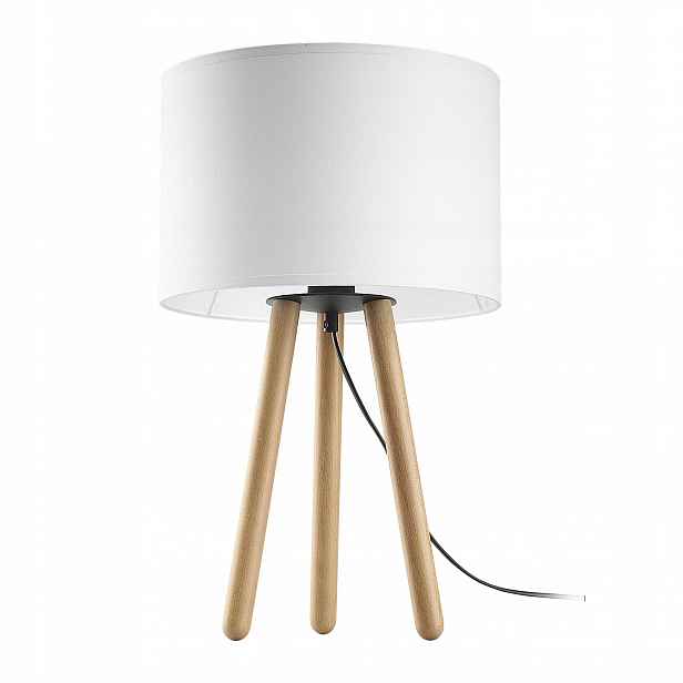 Noční Lampa Tokyo Hnědý Bílý Abažur 52 cm Stolní lampa kancelářská