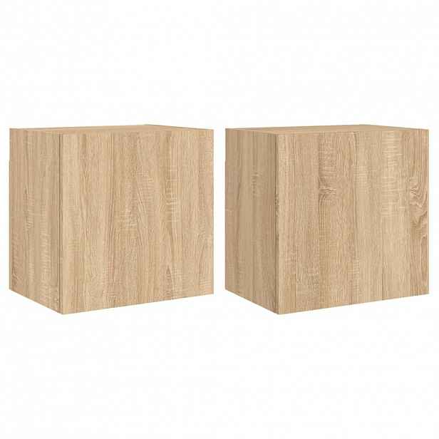 vidaXL Nástěnné TV skříňky 2 ks dub sonoma 40,5x30x40 cm kompozit