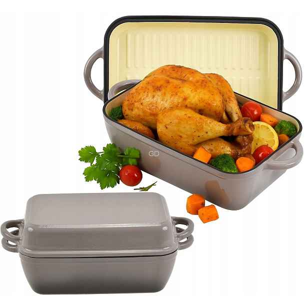 Zapékací Mísa Krisberg smaltovaný 28 cm 3,8 l s indukčním víkem