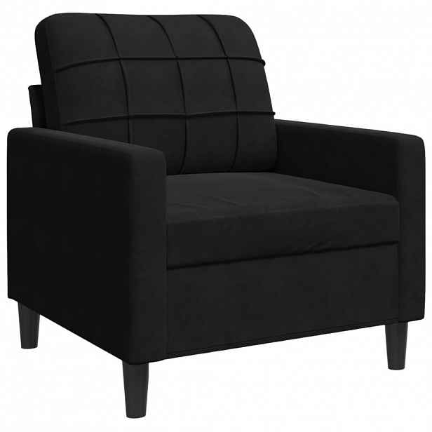 vidaXL Křeslo černé 60 cm samet