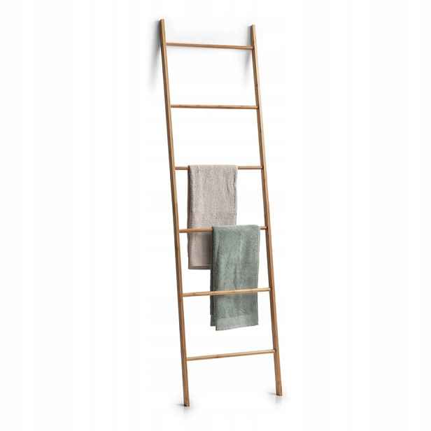 Dřevěný věšák na ručníky, bambus, 50 x 3,5 x 183 cm, 1 ks