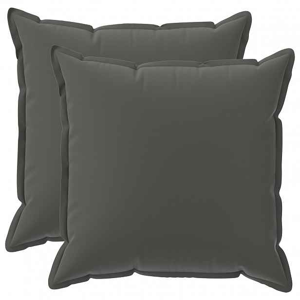 vidaXL Povlak na polštář 2 ks HOUTEN Antracitová 60 x 60 cm Polyester