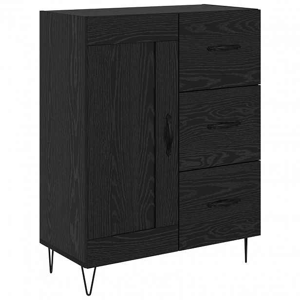 vidaXL Servírovací skříň Černý Dub 69,5 x 34 x 90 cm Dřevěný materiál