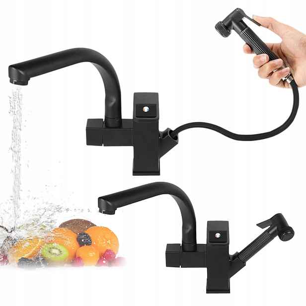 Kuchyňská baterie Výsuvný Flexibilní Ramínko Kuchyňský kohout Loft 2v1