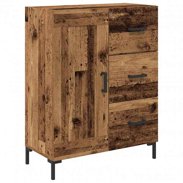 vidaXL Servírovací skříň Staré dřevo 69.5 x 34 x 90 cm
