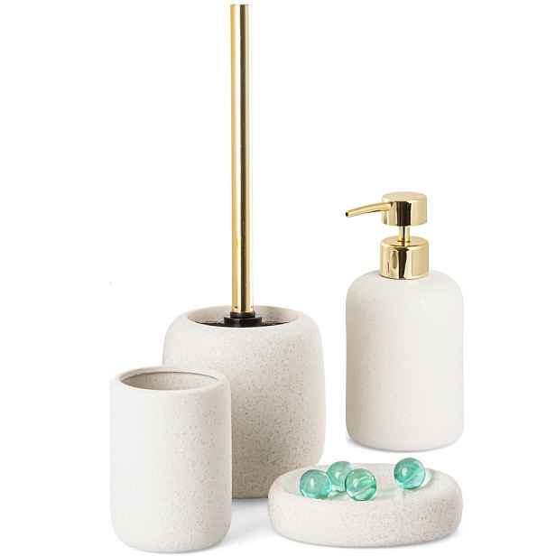Exkluzivní Špinavý Bílý skvrnitý elegantní koupelnový set