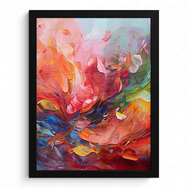 MuchoWow PLAKÁT V RÁMU Olejomalba - Umění - Abstraktní - Barevné 30x40 cm