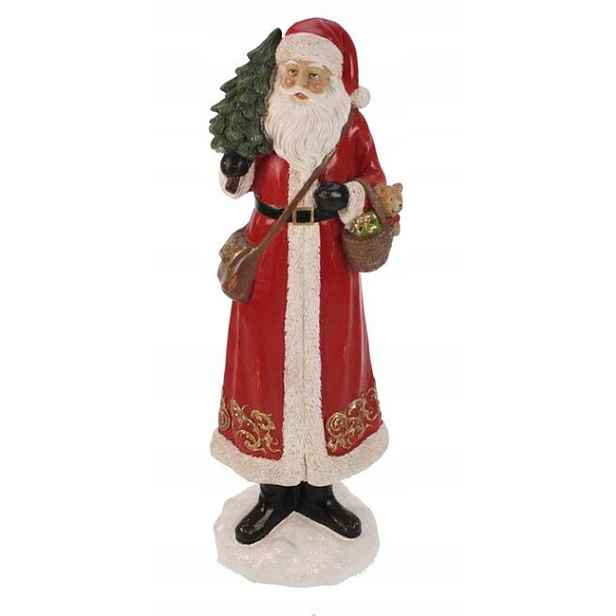 Trends & Trade Vánoční dekorace Santa se stromkem a košíkem