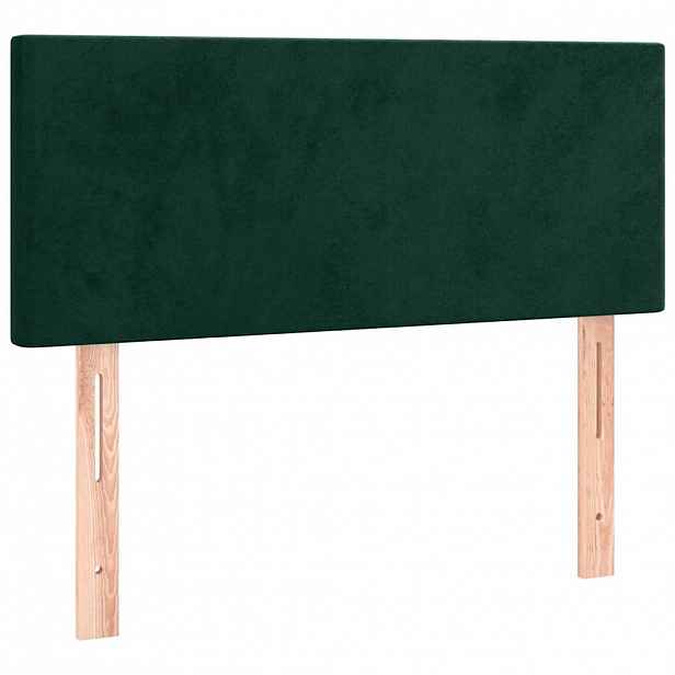 vidaXL Čelo postele tmavě zelené 90x5x78/88 cm samet