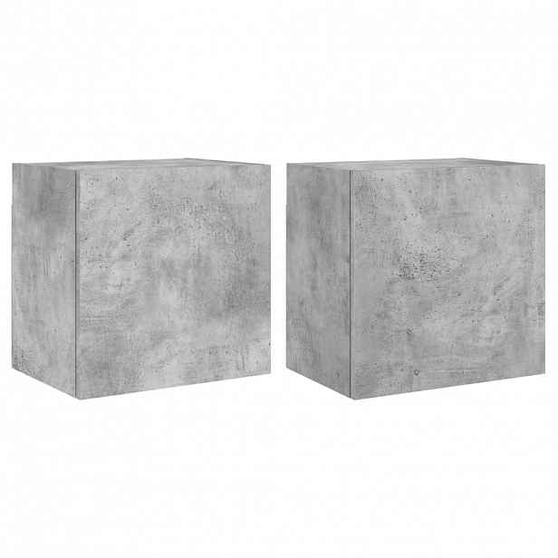 vidaXL Nástěnné TV skříňky 2 ks betonově šedé 40,5x30x40 cm kompozit