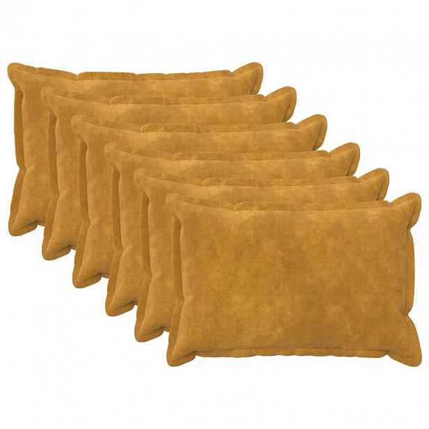 vidaXL Povlak na polštář 6 pcs HOUTEN Žlutá 50 x 75 cm