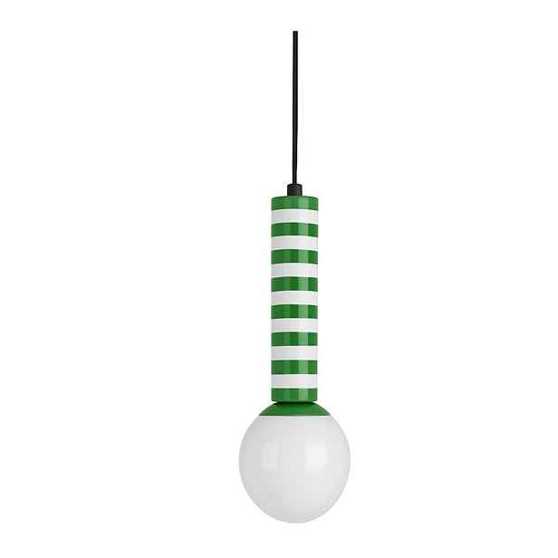 Zelené kovové závěsné svítidlo ø 12 cm Rayado Retro – Leitmotiv