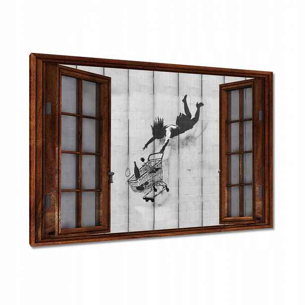 Obrazy 120x80 Banksy košík