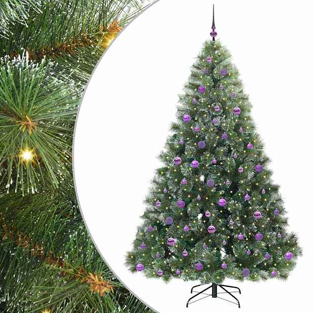 vidaXL Umělý vánoční stromeček s stojanem Zelená 210 cm PE a PVC