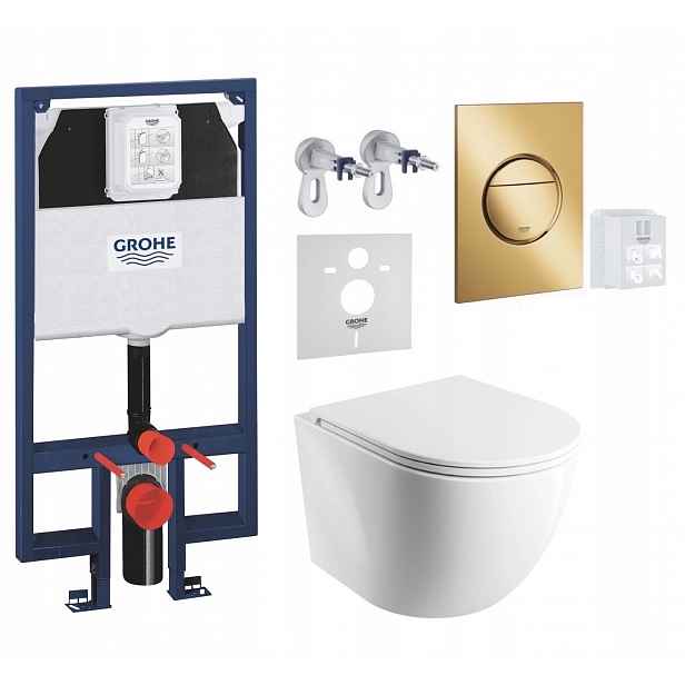 7v1 Wc Set, Stelaz Grohe Slim, Wc Mísa Omnires Tornado, Tlačítko