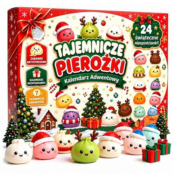Adventní Kalendář Dumpling Squishy 24 Dní Mačkací Hračky Antistresový Dárek 2026