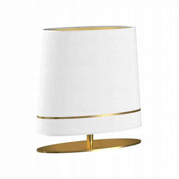 Stolní lampa Milagro Bootes E27 60W Noční Art Deco Mosaz Bílá Zlato