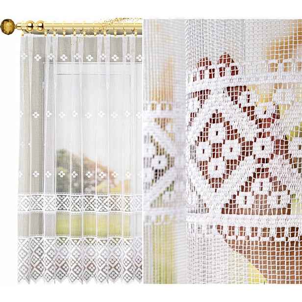 Střih 011450, vel 500x175cm, žakárová záclona , rovná (s lemem)