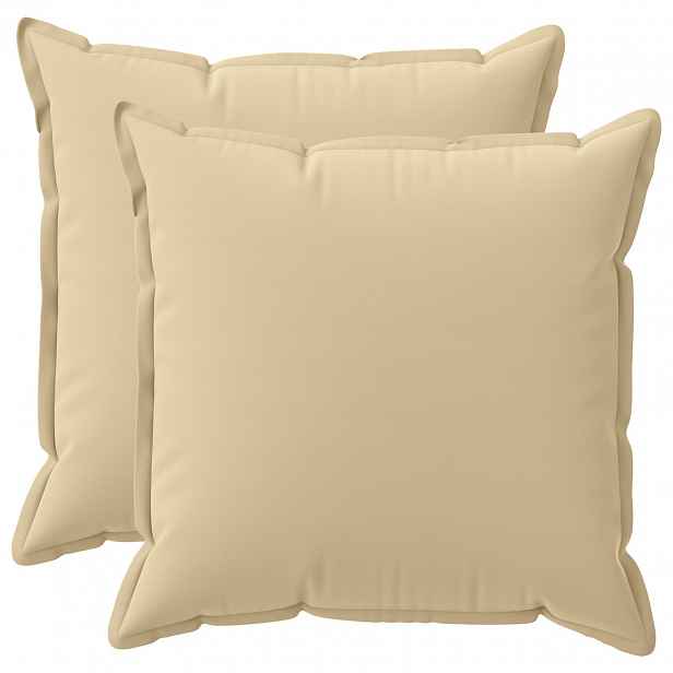 vidaXL Povlak na polštář 2 ks HOUTEN Béžová 60 x 60 cm Polyester