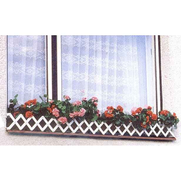 zahrádka okenní BÍLÁ 70-80cm, plast