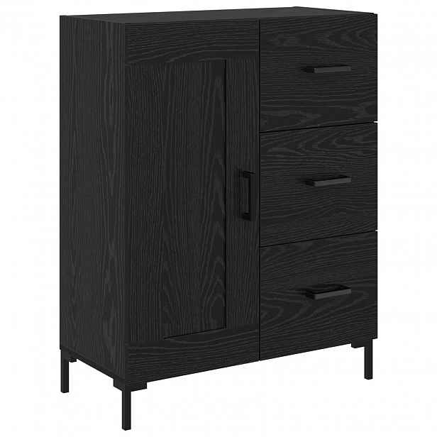 vidaXL Servírovací skříň Černý dub 69.5 x 34 x 90 cm Kompozitní dřevo