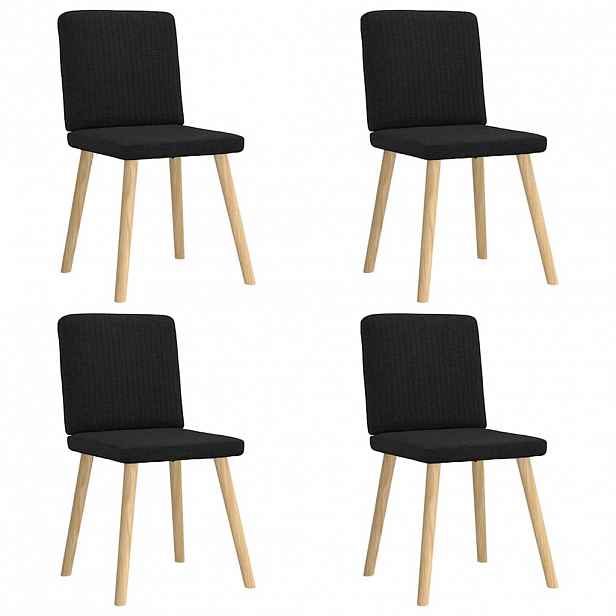 vidaXL Jídelní židle 4 ks černé textil