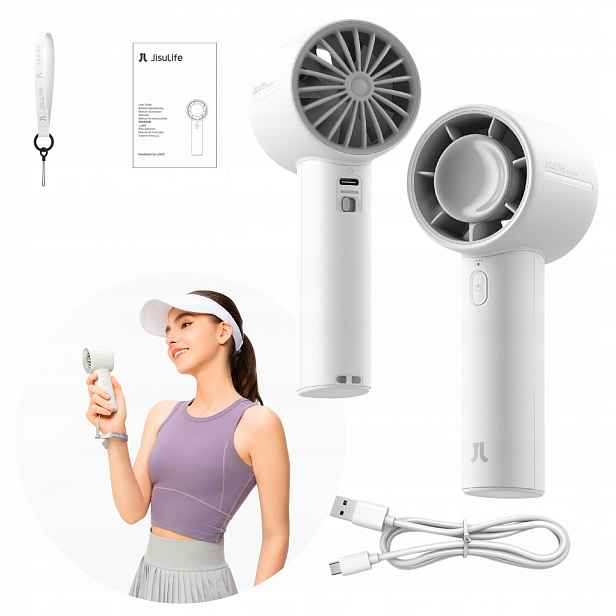 Mini Usb Větrák 4000 mAh Ventilátor 5 Režimů Proudění Vzduchu Usb-c Kabel A Vodítko