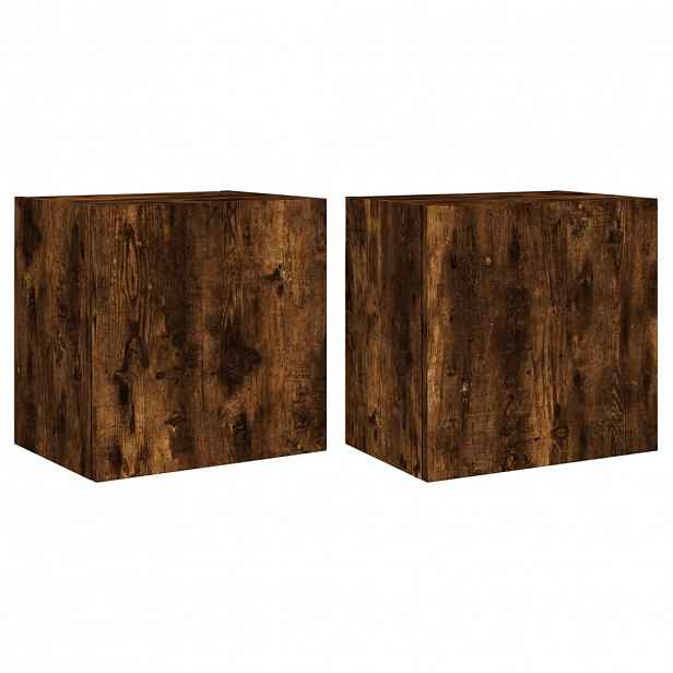 vidaXL Nástěnné TV skříňky 2 ks kouřový dub 40,5 x 30 x 40 cm kompozit