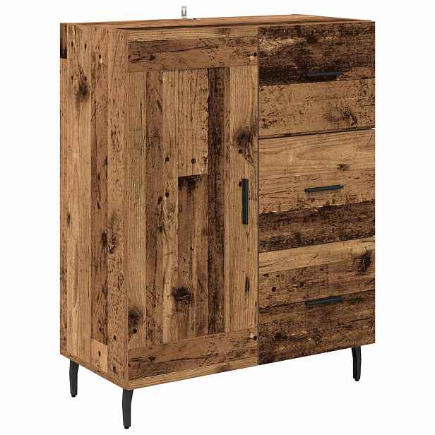 vidaXL Servírovací skříň se zásuvkou Staré dřevo 69,5 x 34 x 90 cm