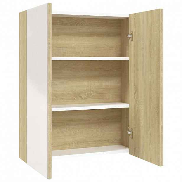 vidaXL Koupelnová skříňka se zrcadlem 60x15x75 cm MDF bílá a dub